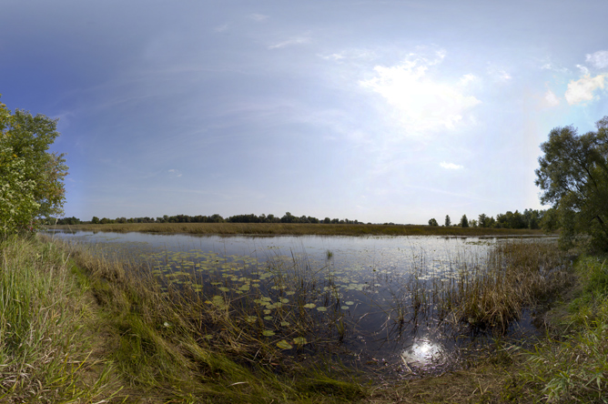 Panoramic photograph of Baie de Lavallière