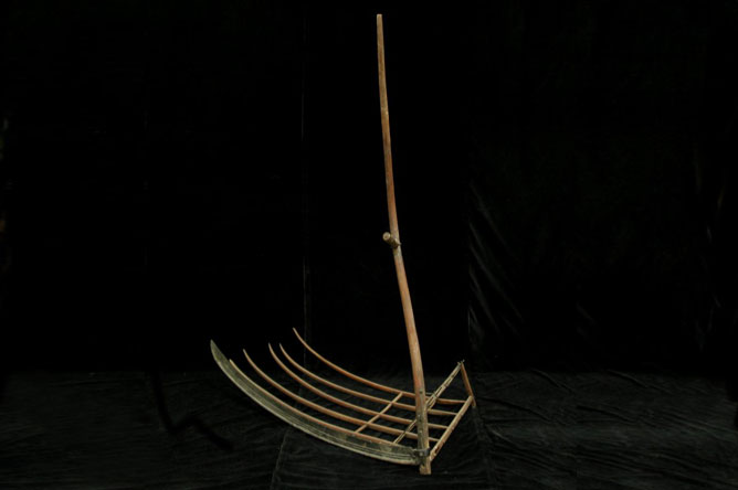 Cradle scythe, once used to harvest grain