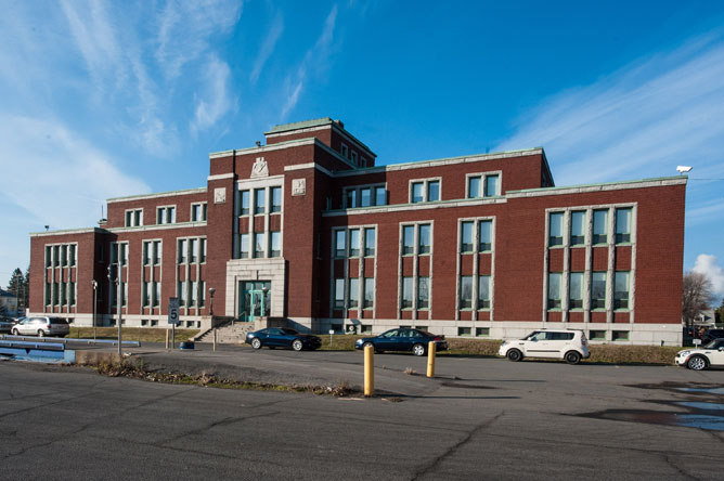 Red-brick office building