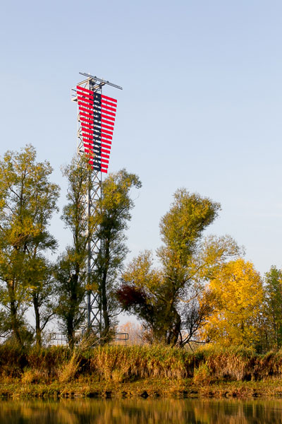 Range light on an island