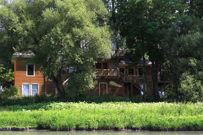 Very large wooden cabin on an island in the archipelago