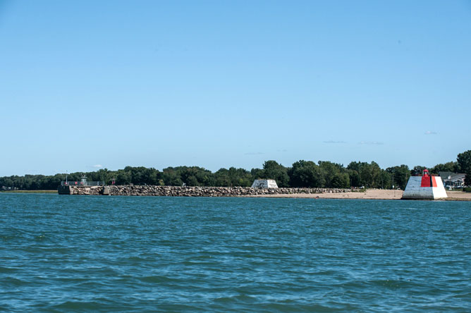 View of Port Saint-François from the St. Lawrence