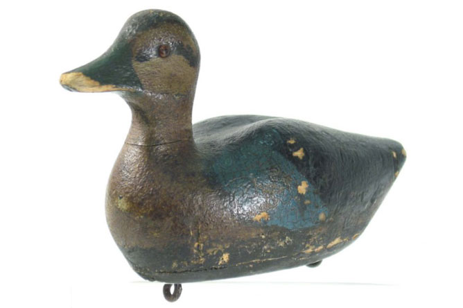 Appelant de Sarcelle à ailes bleues en bois aux couleurs estompées